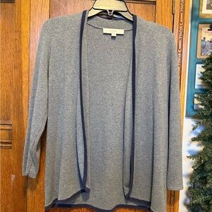 LOFT Heather Gray Open Cardigan